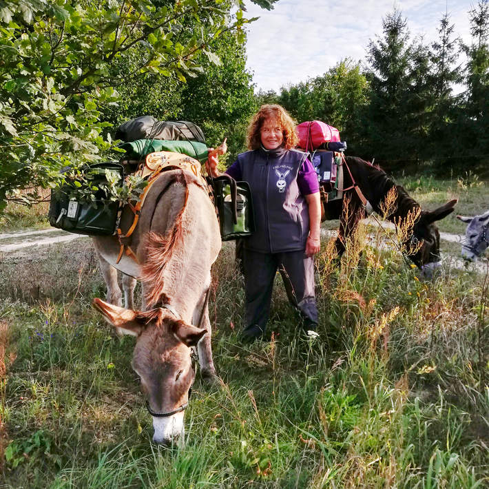 Esel Sandor und Christine Möller - ein tolles Gespann. Esel Sandor und Christine Möller - ein tolles Gespann.